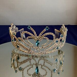 Elegant Silver and Blue Tiara